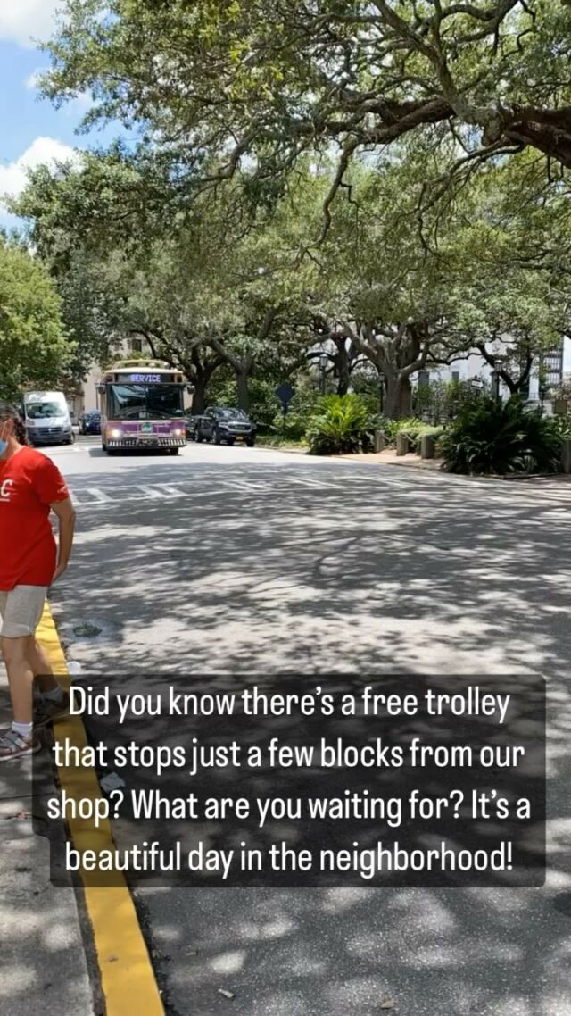 No matter where you’re staying in Savannah, you’re never far from Savannah On Wheels! Take the free trolley to the West Hall Street stop and mosey on over a few blocks to grab your bikes and see the sights! The trolley runs seven days a week and has 20 stops in the Historic District. More information at connectonthedot.com.Drop your bags, grab your bikes, explore!Savannah On Wheels • Bicycle Rentals • Bicycle Tours • Bicycle Sales • Bicycle Repairs •#savannah #savannahgeorgia #savannahga #savannahgeorgia🍑 #visitsavannah #exploregeorgia #georgiaonmymind #thingstodoinsavannah #bikesav #savannahwedding #savannahweddings #savannahbachelorette #shoplocal #shoplocalsavannah #shopsmall #shopsmallbusiness #dropyourbagsgrabyourbikesexplore #wednesday #wednesdayvibes #free #biketour